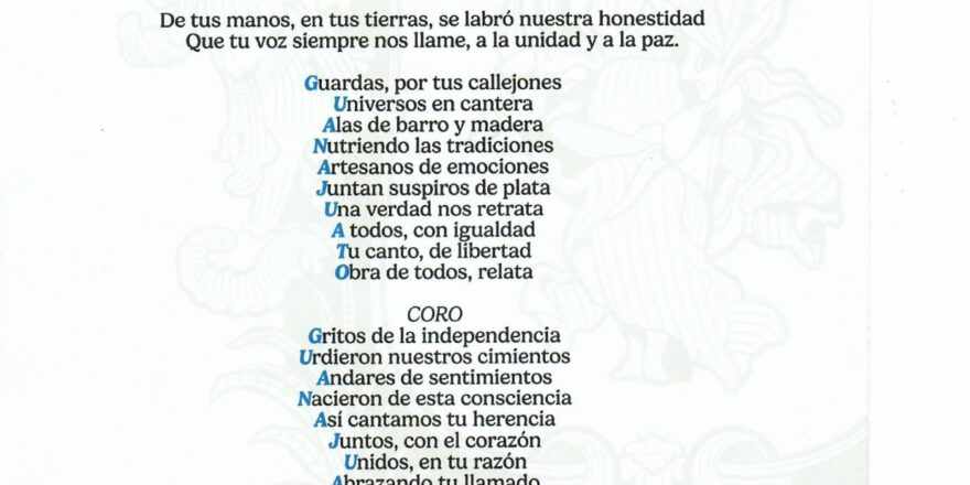 La letra del himno del Estado de Guanajuato refiere a su grandeza y ...