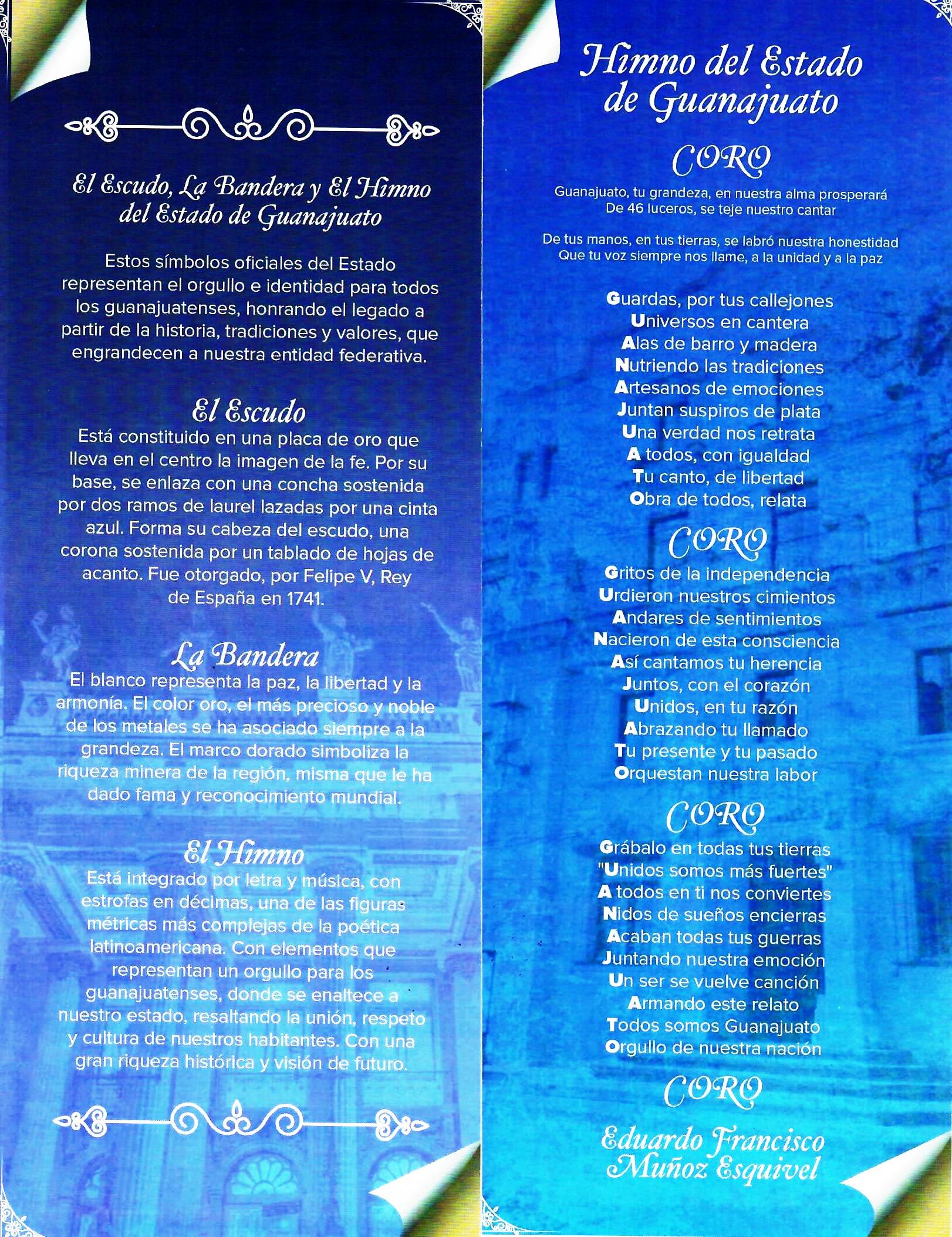 En Guanajuato, los símbolos estatales son el Escudo, la Bandera y el ...